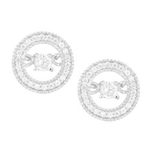 925 Silver Dancing Diamond Jewelry Stud Earrings